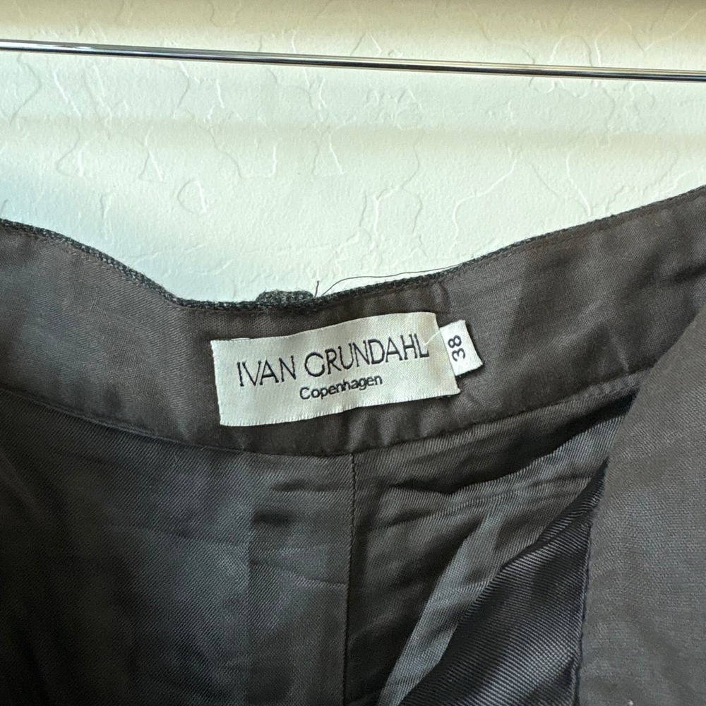 Ivan Grundahl Copenhagen Wool Blend Wide Leg Cropped Trousers Grey Size 38‎ - Picture 5 of 8
